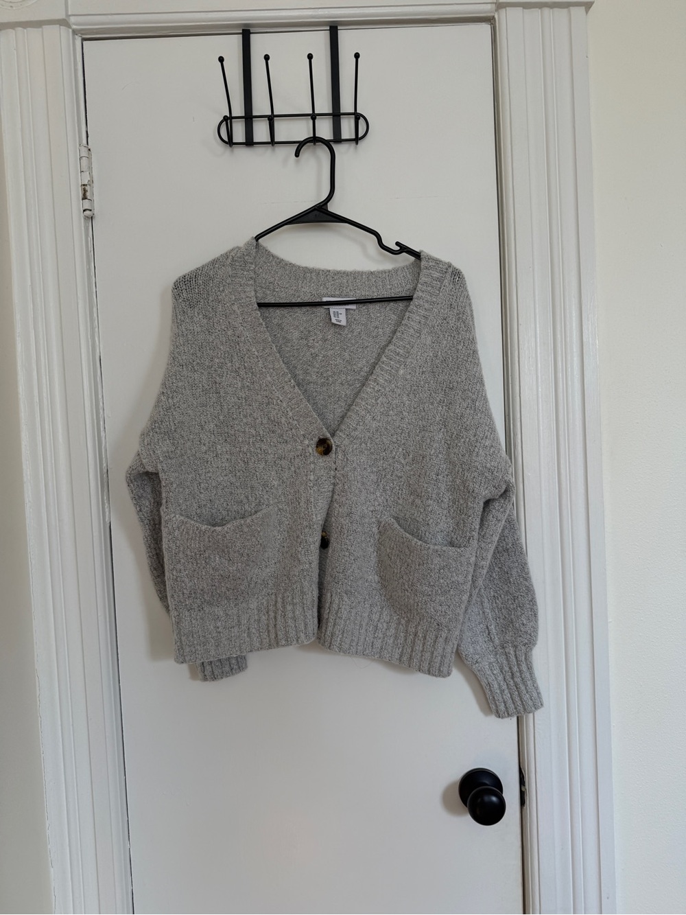 Gray sweater cardigan